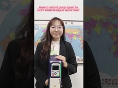 Come regolare la velocità della pompa in modalità MPPT per regolare il flusso d'acqua?